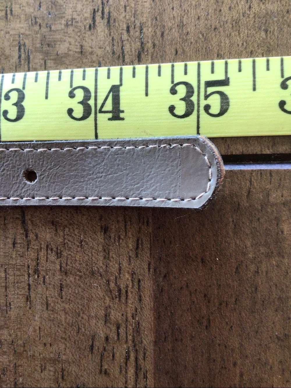Bundle 2/$14 womens  Slim Brown faux Leather Belt Sz M/L 35 inches